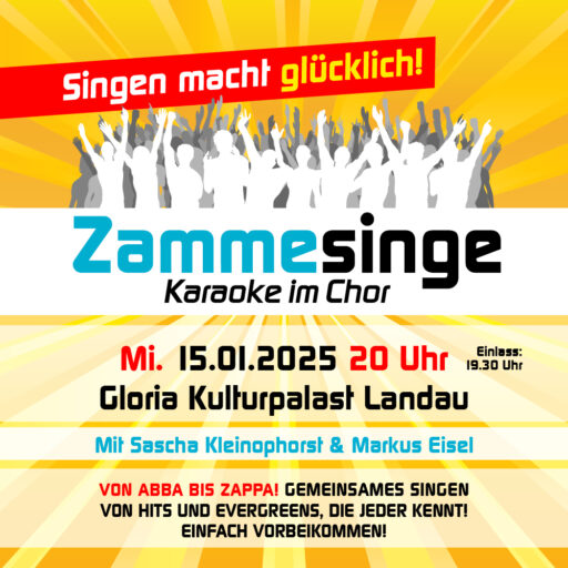 Zammesinge – Gloria Kulturpalast Landau – Mi 15.01.2025