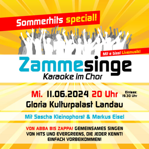 Zammesinge – Gloria Kulturpalast Landau – Mi 11.06.2025