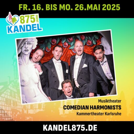 Kandel875: Comedian Harmonists – Stadthalle Kandel – Do 22.05.2025