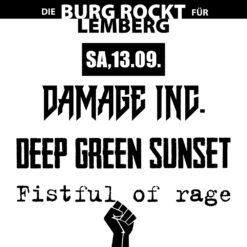 Die Burg Rockt für Lemberg – Fistful of rage u.a. – Sa 13.09.2025