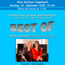 BEST OF – Konzertjubiläum – Hagenbach – So 14.09.2025