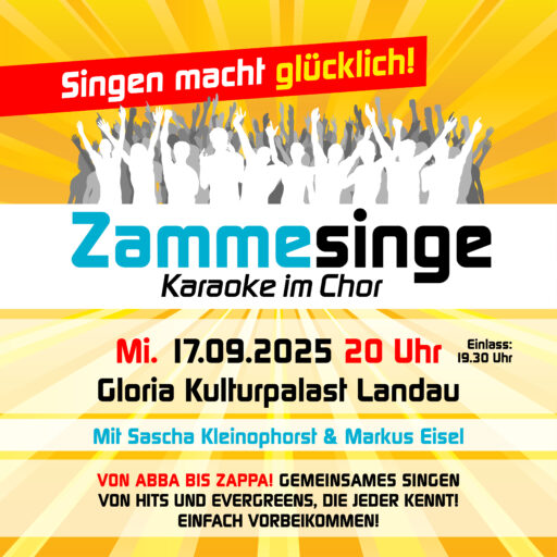 Zammesinge – Gloria Kulturpalast Landau – Mi 17.09.2025