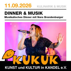 Dinner & Musik – mit Nora Brandenburger – Kandel – Fr 11.09.2026