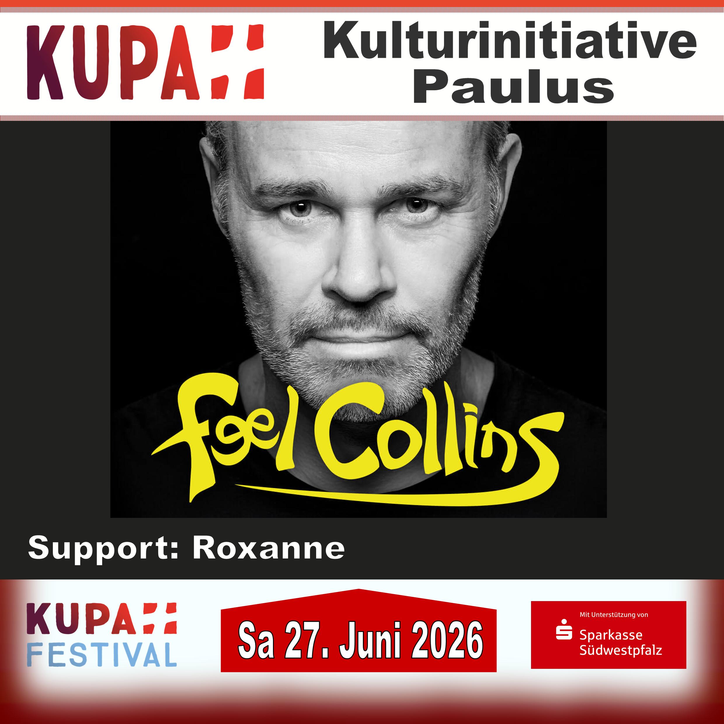 KUPA Open Air Festival – FEEL COLLINS – A Tribute to Phil Collins & Genesis – Sa 27.06.2026