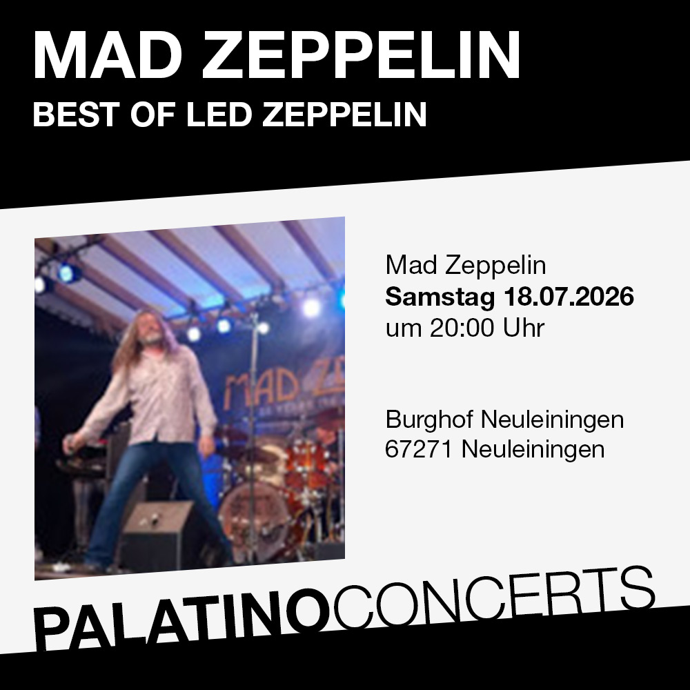 Mad Zeppelin – Best of Led Zeppelin – Burg Neuleiningen – Sa 18.07.2026