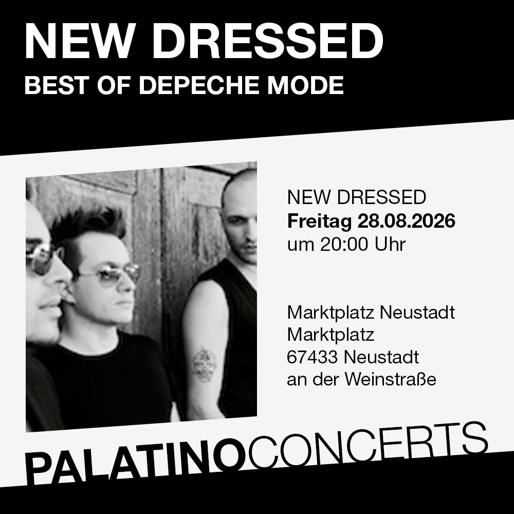 NEW DRESSED – Best of DEPECHE MODE – Marktplatzkonzert Neustadt – Fr 28.08.2026