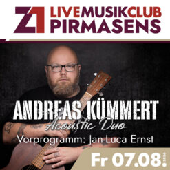 Andreas Kümmert (Acoustic-Duo) – Z1 Pirmasens – Fr 07.08.2026