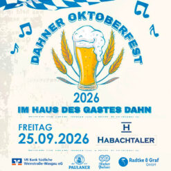 5. Dahner Oktoberfest mit den Habachtalern - Fr 25.09.2026